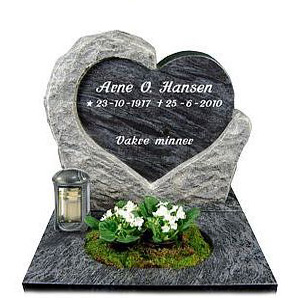 Gravminne gravmonument fra Eide Stein gravstein modell 375a 375 hjertestein hjerte barn barnestein