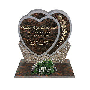 Gravminne gravmonument fra Eide Stein gravstein modell 442a 442 hjertestein hjerte barn barnestein