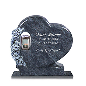 Gravminne gravmonument fra Eide Stein gravstein modell 368b hjerte hjertestein gravlykt lykt lyktenisje