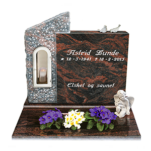 Gravminne gravmonument fra Eide Stein gravstein modell 377b 377 gravlykt lykt lyktenisje